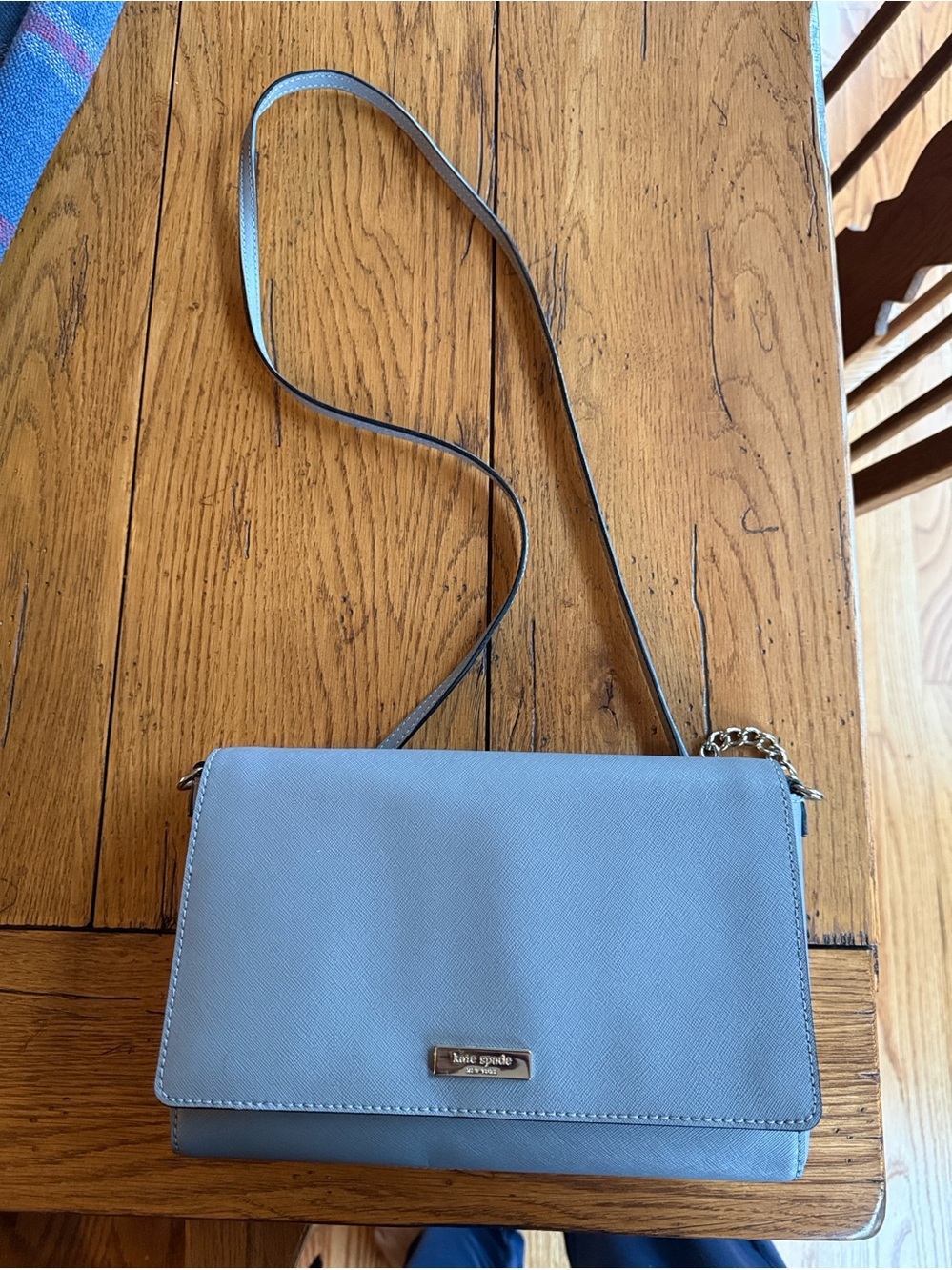 kate Spade Gray Leather Crossbody Bag
